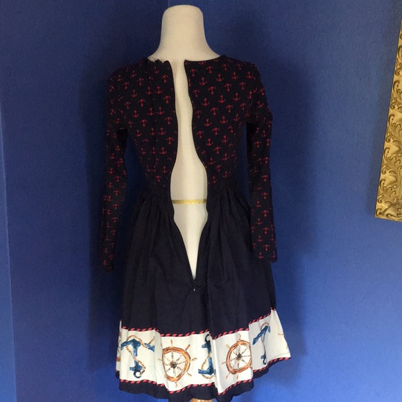 Anchors Away Modcloth Twofer dress nautical sailor print retro ⚓️⛵️🌊 - Picture 7 of 15